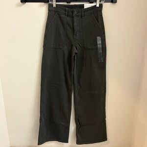 NWT American Eagle Black Super High-Rise Baggy Wide Leg Pant Size 0 / 25W